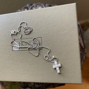 Beautiful Sterling Silver HONORA Cross Necklace